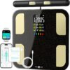 Scale for Body Weight, RunSTAR 8 Electrodes High Accurate Rechargeable Composition Analyzer with BMR Index Body Fat Digital Scale Composition Muscle & Fat Measurement Large Display 400L