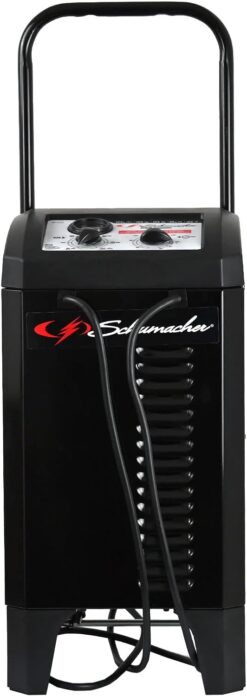 Schumacher Electric SC1446 Manual Timer-Controlled Wheeled Battery Charger and Jump Starter for Car, SUV, Truck, and Boat Batteries, 200 Cranking Amps, 6 Volt, 12 Volt, Black, 1 Unit