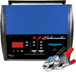 Schumacher SC1359 15A 6V/12V Fully Automatic Battery Charger and Maintainer – Rapid Charging – For Motorcycle, Power Sport, Boat, Car, and Truck Batteries, 4