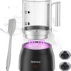 Secura Detachable Milk Frother and Steamer, 17oz Electric Milk Warmer 4-in-1 Hot/Cold Foam Maker for Latte, Cappuccinos, Macchiato, Hot Chocolate, Glass Milk Jug Dishwasher Safe