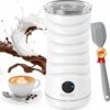 Secura Electric Milk Frother, Automatic Milk Steamer, 4-IN-1 Hot & Cold Foam Maker-8.4oz/240ml Milk Warmer for Latte, Cappuccinos, Macchiato with Silicone Spatula, Silent Operation & Shut-off