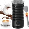 Secura Electric Milk Frother, Automatic Milk Steamer, 4-IN-1 Hot & Cold Foam Maker-8.4oz/240ml Milk Warmer for Latte, Cappuccinos, Macchiato with Silicone Spatula, Silent Operation & Shut-off