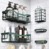 Shower Caddy 5 Pack,Adhesive Shower Organizer for Bathroom Storage&Home Decor&Kitchen,No Drilling,Large Capacity,Rustproof Stainless Steel Bathroom Organizer,Shower Shelves for Inside Shower