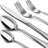 Silverware Set, 40 Piece Stainless Steel Cutlery Sets for 8, Heavy Duty Flatware, Mirror Polished Forks Spoons and Knives Set, Reusable Utensils for Home Kitchen, Dishwasher Safe