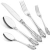 Stainless Steel Flatware - Silverware Set for 8-40 Piece Cutlery Set - 18/10 Flatware Set - Silverwear Set - Dinnerware Stainless Steel Flatware Set - Spoons and Forks Set Stainless Steel (Royal Design)