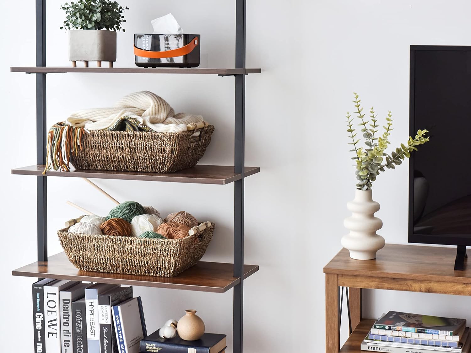 StorageWorks Hand-Woven Jumbo Storage Baskets with Wooden Handles, Seagrass Wicker Baskets for Organizing, 2-Pack5