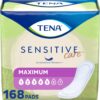 TENA Intimates Maximum Absorbency Incontinence/Bladder Control Pad for Women, Regular Length, 168 Count (3 Packs of 56)