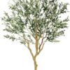 Tall Faux Olive Tree, 8ft (96in) Realistic Potted Silk Artificial Olive Tree, Fake Olive Trees Indoor with Green Leaves and Big Fruits for Home Office Living Room Stairs Patio Decor.