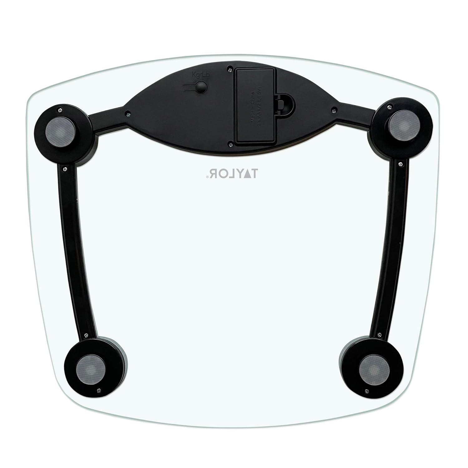 Taylor Digital Bathroom Scale, Highly Accurate Body Weight Scale, Instant On and Off, 400 lb, Sturdy Clear Glass with Chrome Finish Base2