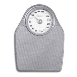 Thinner by Conair Bathroom Scale for Body Weight, Extra-Large Analog Scale Measures Weight Up to 330 Lbs. in Silver