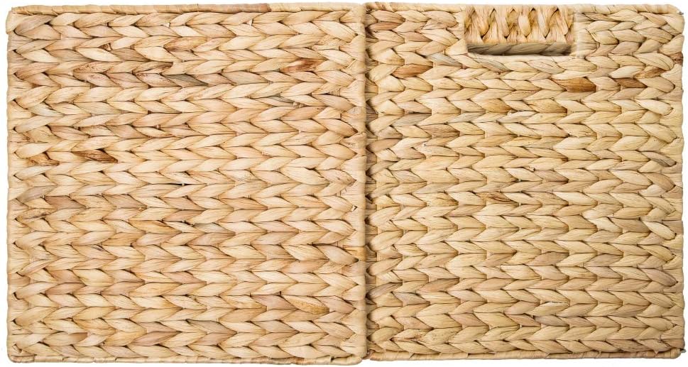 Trademark Innovations Foldable Hyacinth Storage Baskets with Iron Wire Frame (Set of 4)3