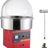 VEVOR Electric Cotton Candy Machine with Cover, 1000W Commercial Floss Maker w/Stainless Steel Bowl, Sugar Scoop and Drawer, Perfect for Home, Carnival, Kids Birthday, Family Party, Red