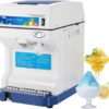 VIVOHOME Electric Ice Crusher Shaver Snow Cone Maker Machine 265lbs/hr for Home and Commercial Use Blue