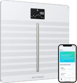 WITHINGS Body Comp - Scale for Body Weight and Complete Body Analysis, Wi-Fi & Bluetooth, Baby Weight Scale, Digital Scale, Accurate Visceral Fat, Heart Health, Scales Compatible with Apple, FSA/HSA, White