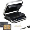 Yedi Total Package 6-in-1 Digital Indoor Grill, Waffle Maker, Panini Press, Griddle, with Deluxe Accessory Kit