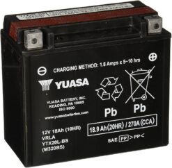 Yuasa YUAM320BS YTX20L-BS Maintenance Free AGM Battery with Acid pack