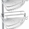 Zenna Home Rust-Resistant Corner Shower Caddy for Bathroom, 4 Adjustable Shelves with Towel Bar and Hooks, Easy Install Tension Pole, for Bath and Shower Storage, Adjusts 60 to 97 Inch, Chrome