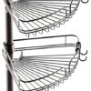Zenna Home Rust-Resistant Corner Shower Caddy for Bathroom, 4 Adjustable Shelves with Towel Bar and Hooks, with Tension Pole, for Bath and Shower Storage, 60-97 Inch, Bronze