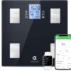 arboleaf Bathroom Scale for Body Weight, Digital Weighing Scales for Body Fat, BMI, Body Composition Monitors with 14 Measurements, 396lb, Black