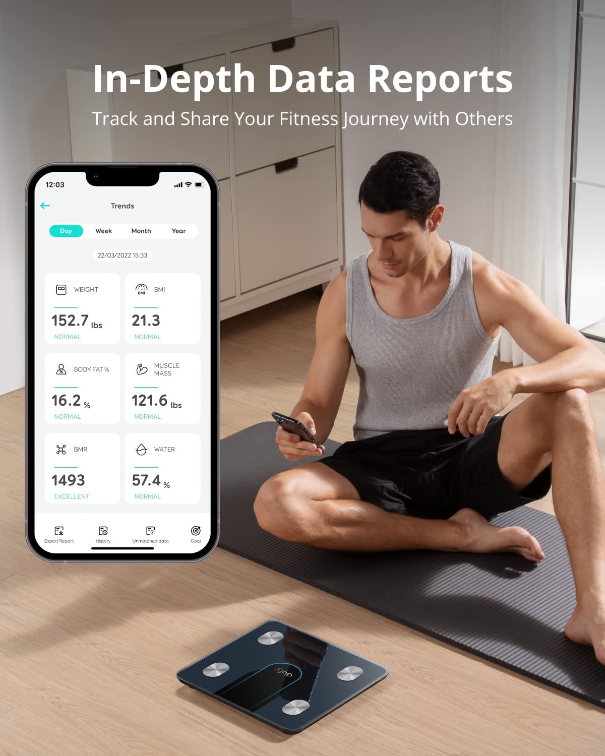eufy Smart Scale P2, Digital Bathroom Scale with Wi-Fi, Bluetooth, 15 Measurements Including Weight, Body Fat, BMI, Muscle & Bone Mass, 3D Virtual Body Mod, 50 g 0.1 lb High Accuracy, IPX5 Waterproof7