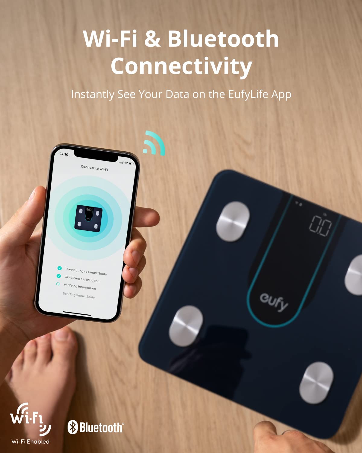 eufy Smart Scale P2, Digital Bathroom Scale with Wi-Fi, Bluetooth, 15 Measurements Including Weight, Body Fat, BMI, Muscle & Bone Mass, 3D Virtual Body Mod, 50 g 0.1 lb High Accuracy, IPX5 Waterproof89