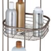 iDesign Standing Shower Caddy Organizer, The Forma Collection – 9.5" x 9.5" x 26.25", Bronze
