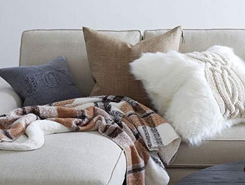 20x20 Decorative Throw Pillow Inserts-Down Feather Pillow Inserts-Square-Cotton Fabric-Set of 2-White.6