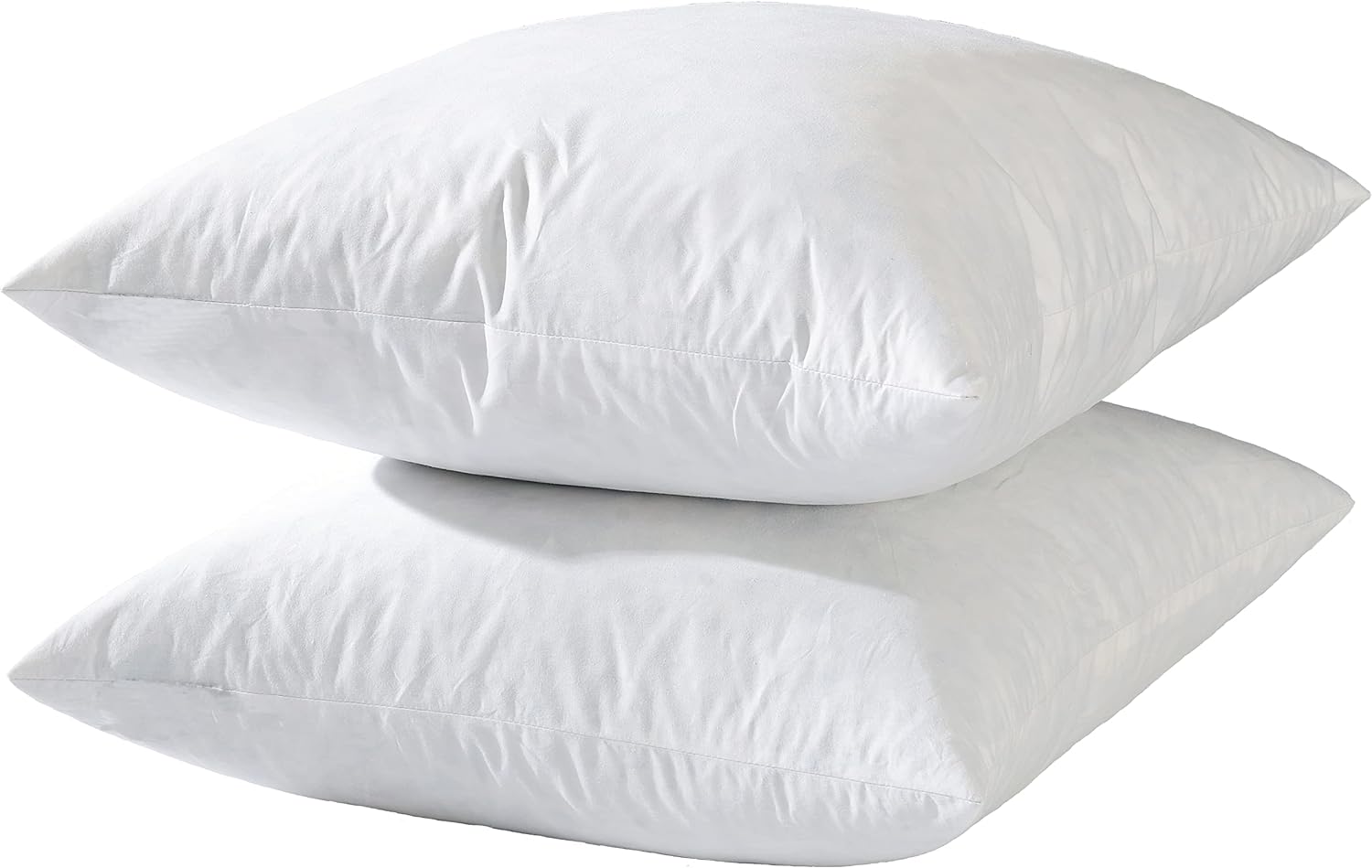 24x24 Euro Throw Pillow Inserts-Down Feather Pillow Inserts-Cotton Fabric-Set of 2-White. 24x24 Euro Throw Pillow Inserts-Down Feather Pillow Inserts-Cotton Fabric-Set of 2-White.