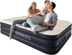 Air Mattress Queen with Built in Pump - Upgraded Blow Up Bed, 2 Mins Quick Self Inflatable with Double Air chamber, 16