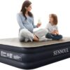 Air Mattress with Built in Pump - Upgraded Twin Blow Up Mattress, 2 Mins Quick Self Inflatable with Double Air chamber,16"/550lbs Max, Strong Support, for Camping,Home,Guests,Portable Travel