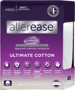 AllerEase Ultimate Allergy Protection and Comfort Zippered Mattress Protector, King