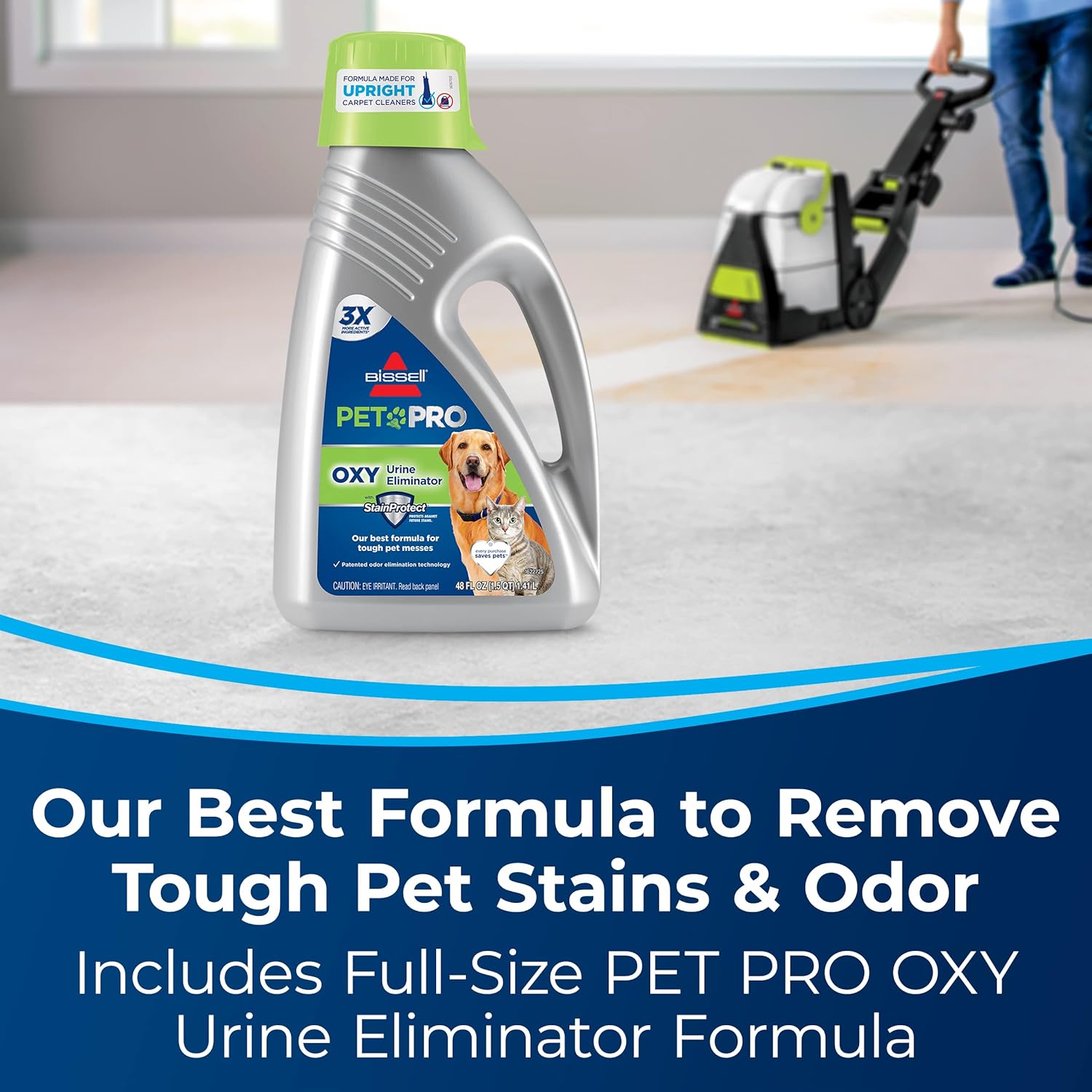 BISSELL Big PET PRO Carpet Cleaner, 3288, Extra Large, Black Green5