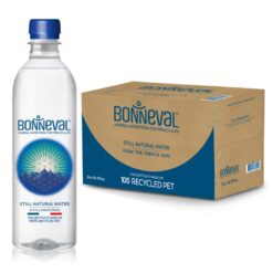 BONNEVAL Natural Spring Water. Mineral water from the French Alps. Recycled water bottles 24 pack, 16.9 FL OZ