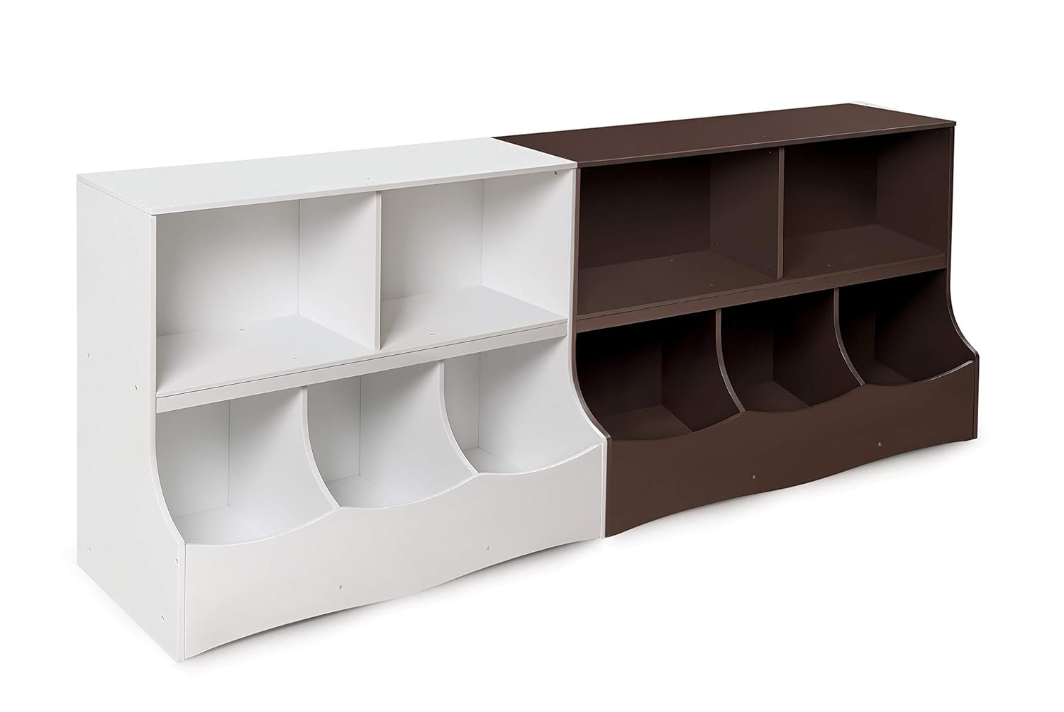 Badger Basket Multi-Bin Toy Storage Organizer and Book Shelf for Kids - Fresh White9