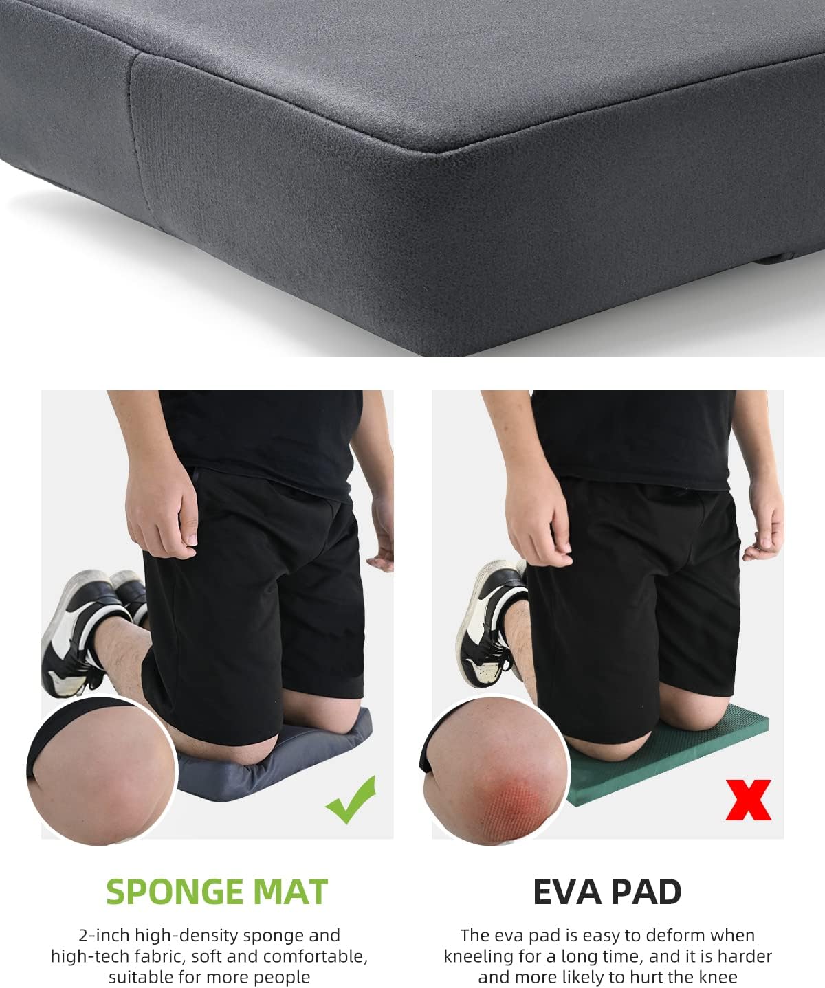 Bamboo Garden Kneeler and Seat Heavy Duty, Upgrade Gardening Bench and 2-inch Thick Kneeling Pad 1 Larger Tool Bags, Gardening Gift for Women Men, for Gardeners5