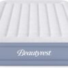Beautyrest Hi-Loft Inflatable Mattress: Raised-Profile Air Bed with External Pump, Full Blue