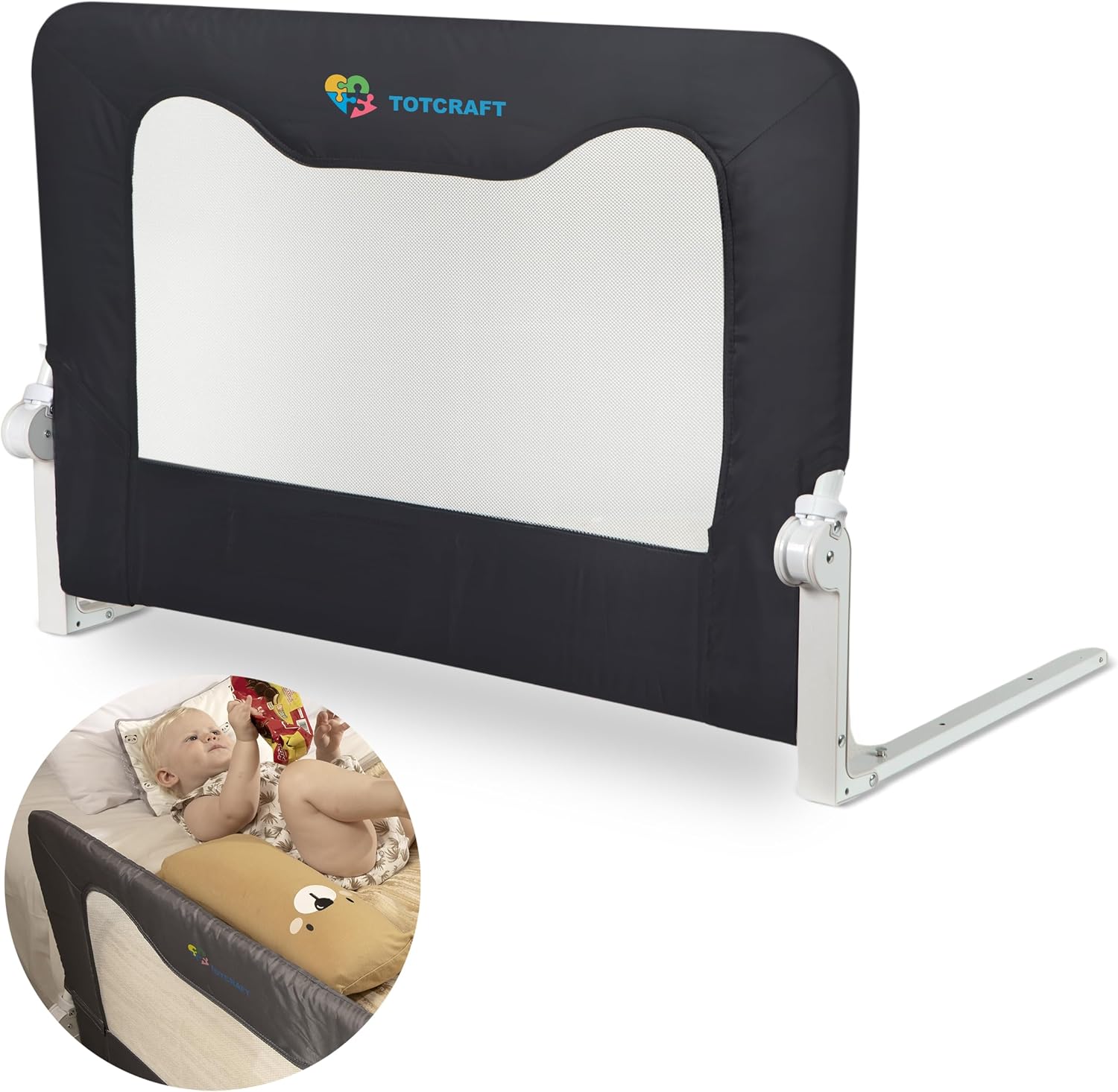 Bed Safety Rails for Toddlers - Bed Rail Guard for Queen, King, Full Szie, Twin Mattress Bed (Grey, 35.5W 23.5H Inch (Regular Extra Tall)) Bed Safety Rails for Toddlers - Bed Rail Guard for Queen, King, Full Szie, Twin Mattress Bed (Grey, 35.5W*23.5H Inch (Regular Extra Tall))