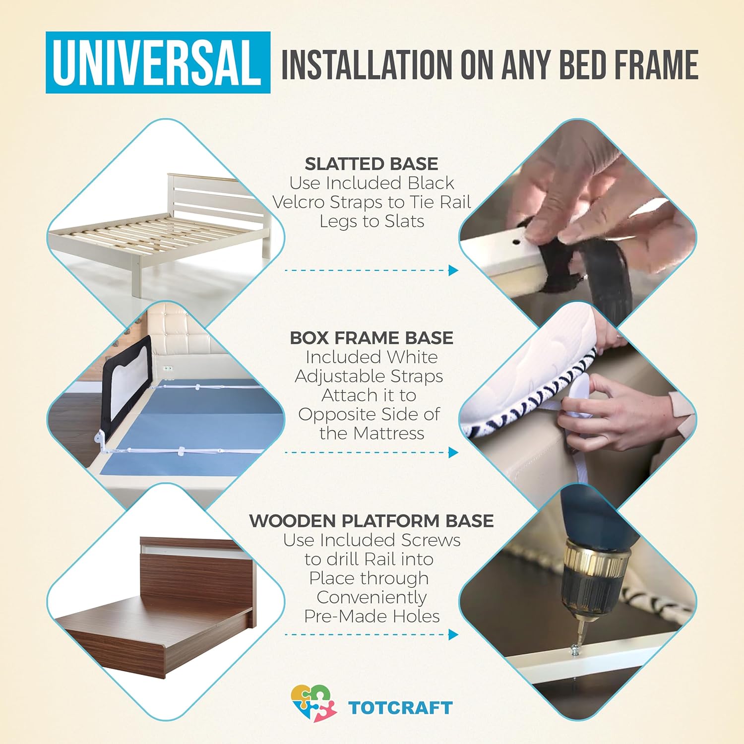 Bed Safety Rails for Toddlers - Bed Rail Guard for Queen, King, Full Szie, Twin Mattress Bed (Grey, 35.5W 23.5H Inch (Regular Extra Tall))3