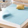 Best Price Mattress 1.5 Inch Egg Crate Memory Foam, Cooling Gel Infusion, King Mattress Topper, Blue (ECMF-GM1.5K)