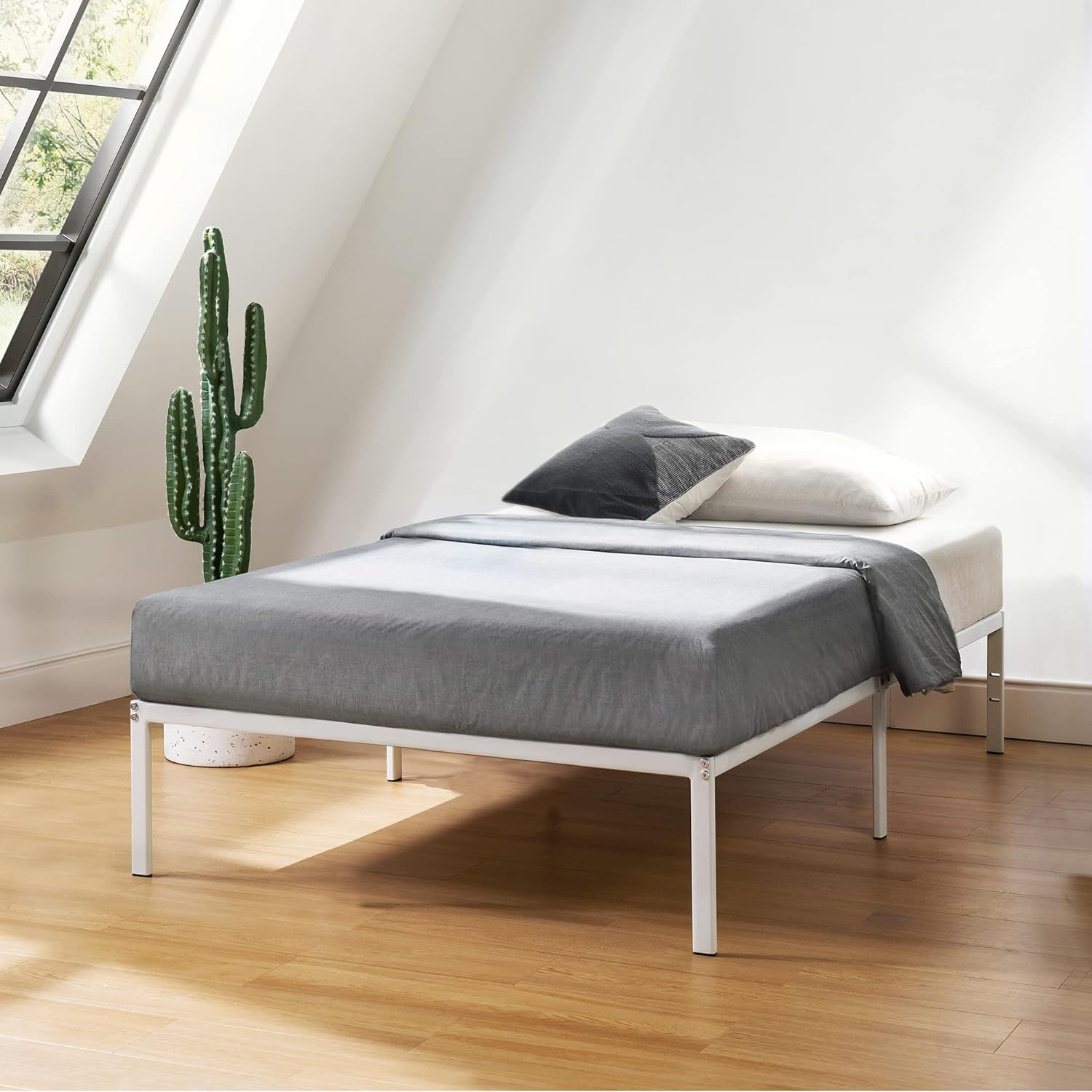 Best Price Mattress 14 Inch Metal Platform Bed Frame, Heavy Duty Steel Slats, White, Twin Best Price Mattress 14 Inch Metal Platform Bed Frame, Heavy Duty Steel Slats, White, Twin