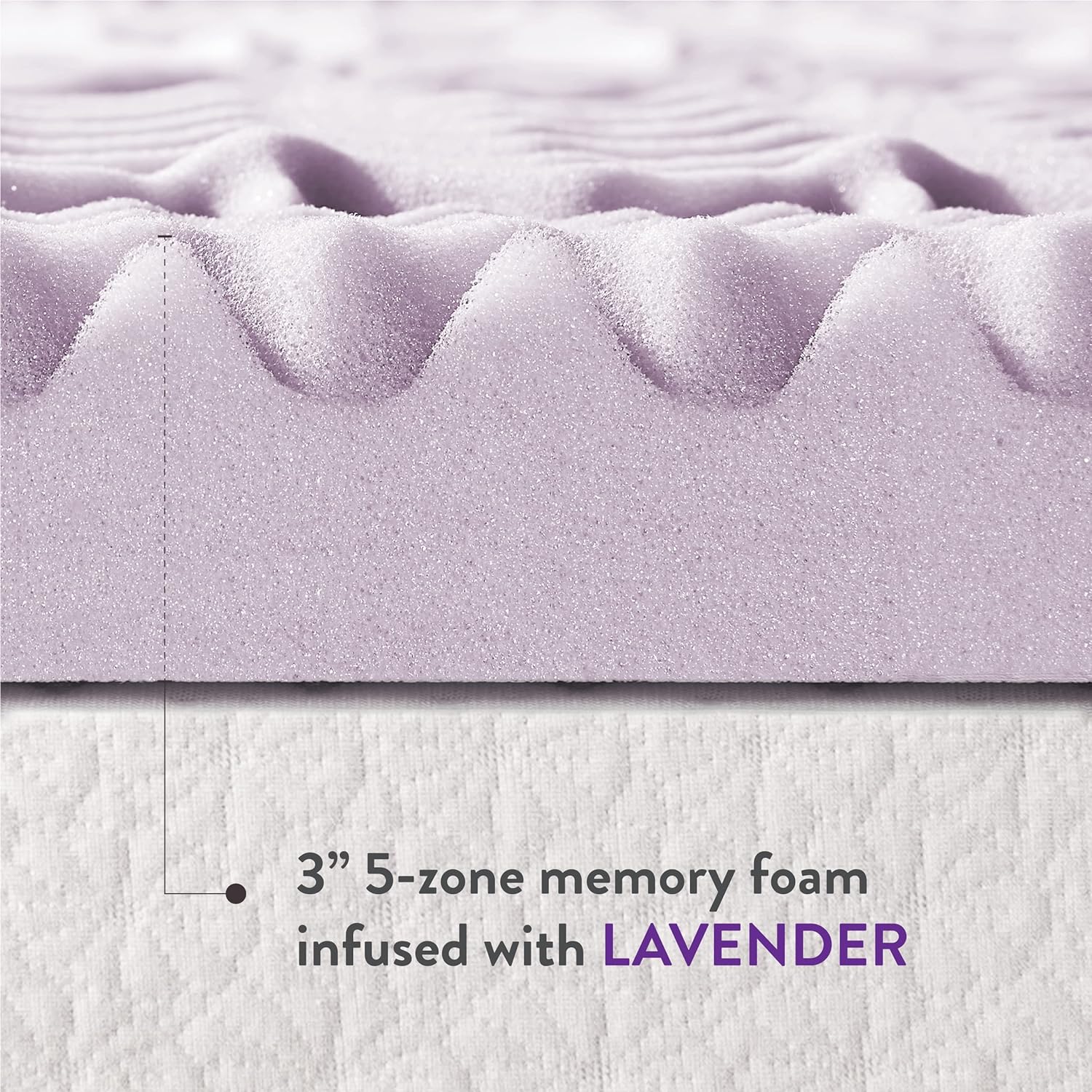 Best Price Mattress Full Mattress Topper - 3 Inch 5-Zone Memory Foam Bed Topper with Lavender Infused Cooling Mattress Pad, Full Size0