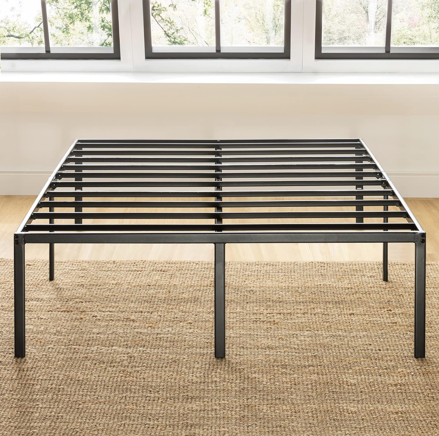 Best Price Mattress King Size Black Metal Bed Frame with 18 Inch Style5