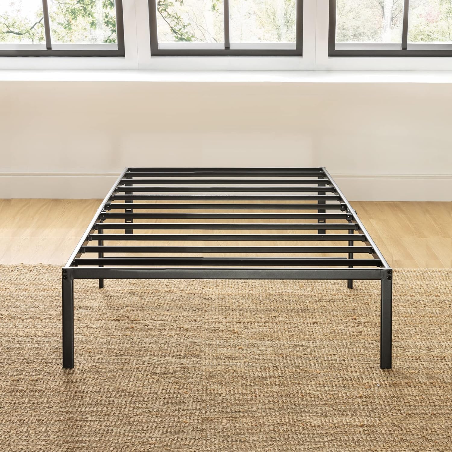 Best Price Mattress Twin XL 14 Inch Black Metal Platform Bed Frame3