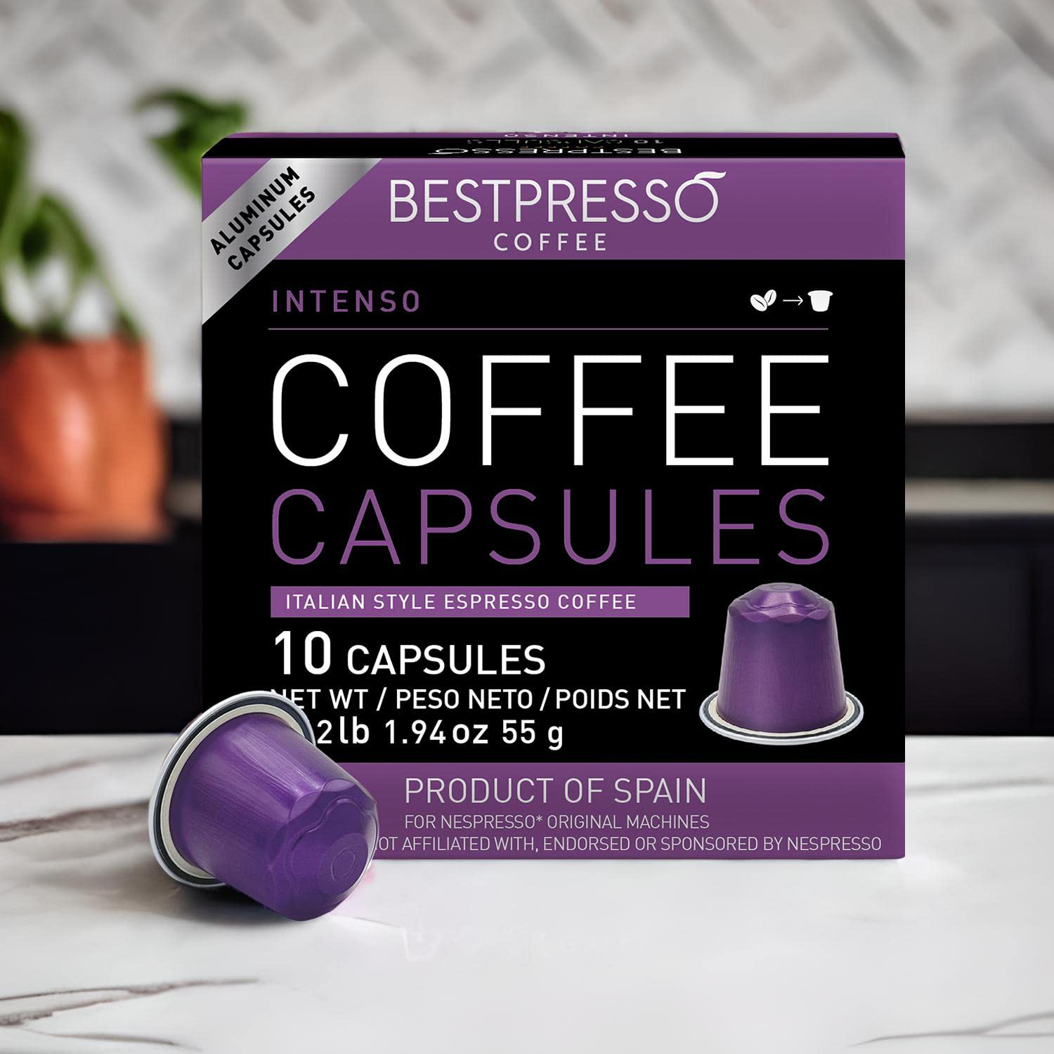 Bestpresso Coffee For Nespresso Original Machine 120 Aluminum Pods Certified Genuine Espresso Variety Pack Pods Compatible with Nespresso Original (Intense Variety Pack)4