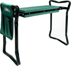 Burpee 92314 Garden Kneeler with Cushion Seat Easy to Store-Portable Outdoor Bench Foldable and Light Weight, Green