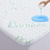 California King Mattress Protector, Breathable Bamboo Viscose Waterproof Cal King Mattress Pad Cover with 6-18 inches Deep Pocket