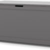 Child Craft Harmony 33” Wood Toy Box, Large Storage Chest, Plenty of Storage, 2 Safety Hinges, Standard Ventilation Hole on Back, 6 Cubic Feet of Storage (Cool Gray)