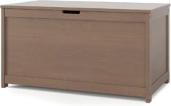 Child Craft Harmony 33” Wood Toy Box, Large Storage Chest, Plenty of Storage, 2 Safety Hinges, Standard Ventilation Hole on Back, 6 Cubic Feet of Storage (Dusty Heather)