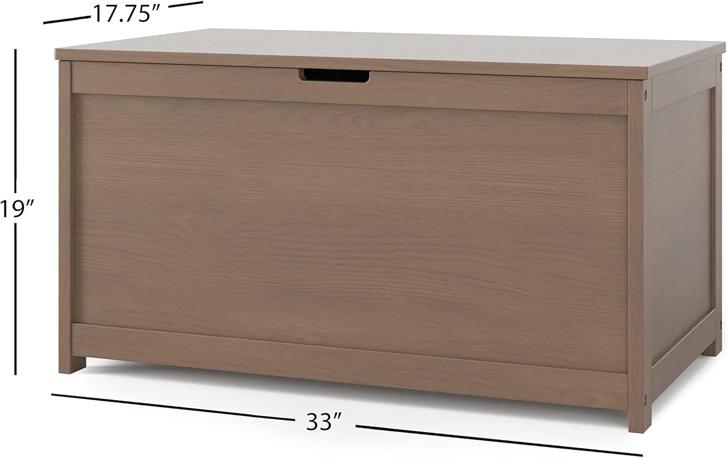 Child Craft Harmony 33” Wood Toy Box, Large Storage Chest, Plenty of Storage, 2 Safety Hinges, Standard Ventilation Hole on Back, 6 Cubic Feet of Storage (Dusty Heather)3