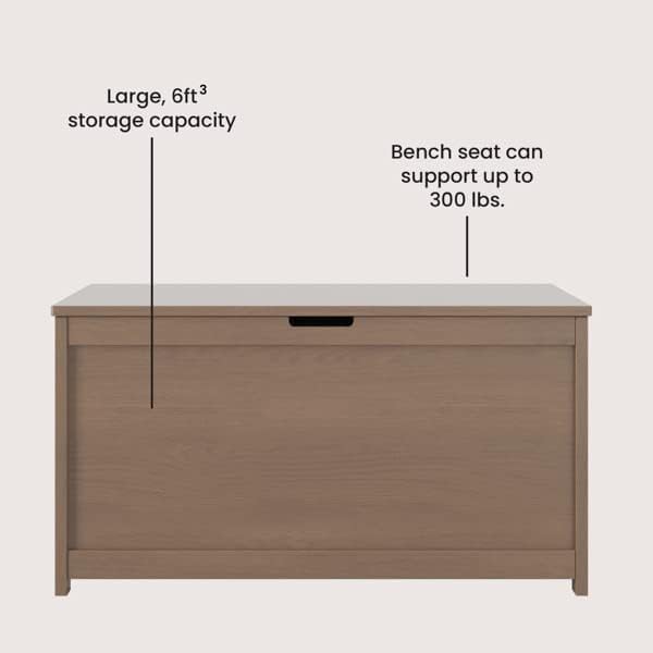 Child Craft Harmony 33” Wood Toy Box, Large Storage Chest, Plenty of Storage, 2 Safety Hinges, Standard Ventilation Hole on Back, 6 Cubic Feet of Storage (Dusty Heather)5